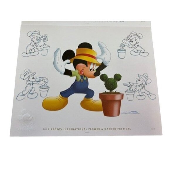 2016 Epcot International Flower & Garden Festival Disney Prints Featuring Mickey - Picture 4 of 4